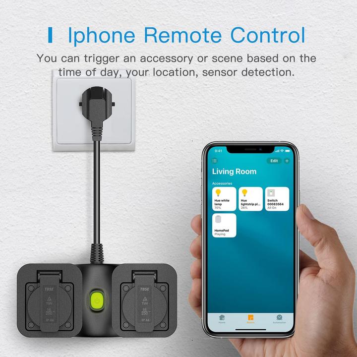 Produktbild Meross Smart WiFi Indoor/Outdoor Plug Homekit