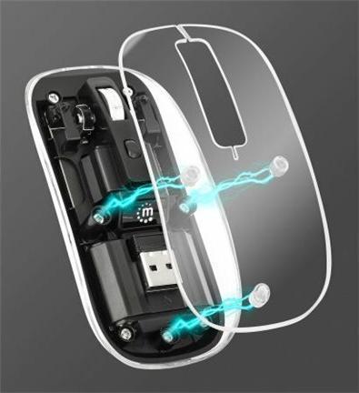 Immagine prodotto Manhattan Mouse MH trasparente 4D, nero (Senza fili)