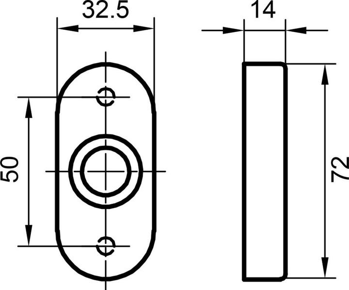 Produktbild Glutz Drückerrosetten 5608 C mit Federunterstützung (Türrosette)