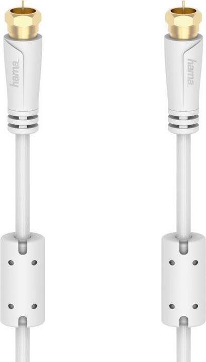 Actual product image Hama Coaxial cable for cable router, network, F connector, 75 O, 100 dB, 3.00 m (100 dB, Antenna cable)