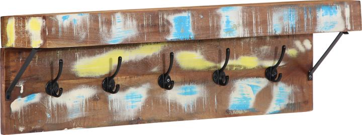 Actual product image VidaXL Coat rack with shelf Wall-mounted made of solid reclaimed wood and metal
