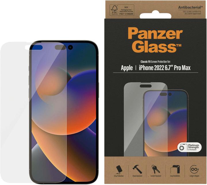 PanzerGlass Classic Fit (1 pièce(s), Apple iPhone 14 Pro Max)
