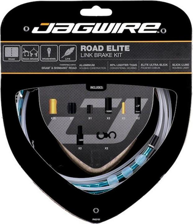 Jagwire RCK706 Kit freni Road Elite Link, limited celeste (Set freni)
