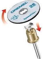 Actual product image Dremel EZ SpeedClic starter set (SC work arbor, 2 metal cutting discs Ø 38.0 mm)
