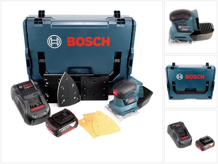 Productafbeelding Bosch Professional Bosch GSS 18V-10 Accu Vlakschuurmachine 18V + 1x Accu 5.0Ah + Lader + L-Boxx (Vlakschuurmachine)