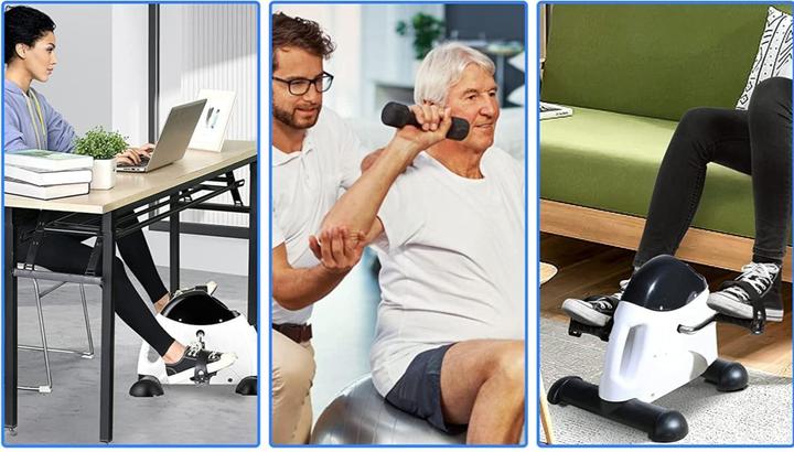 Actual product image Stride Mini home trainer arm and leg pedal with display