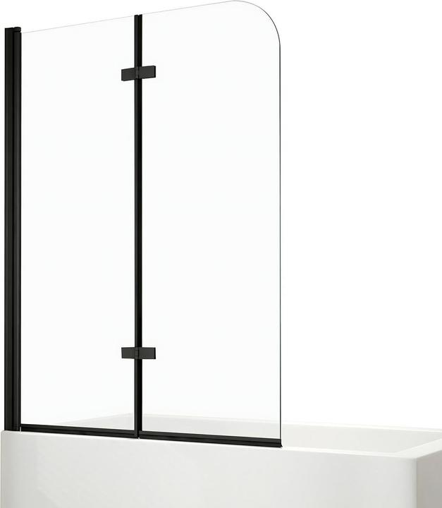 Immagine prodotto Emke Paravento per vasca da bagno 110x140cm, paravento in vetro pieghevole a 2 pannelli, facile da (110 cm, 110 cm, 140 cm)