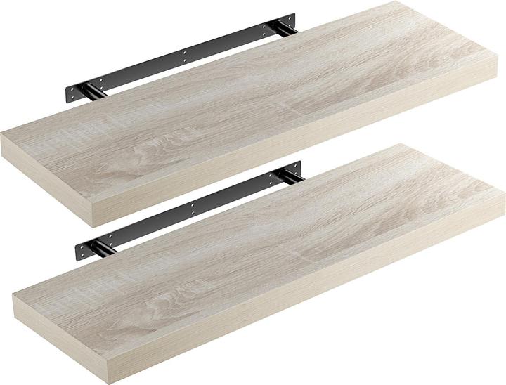 Actual product image Casaria 2x Floating Shelves (70 x 23 x 3.8 cm)