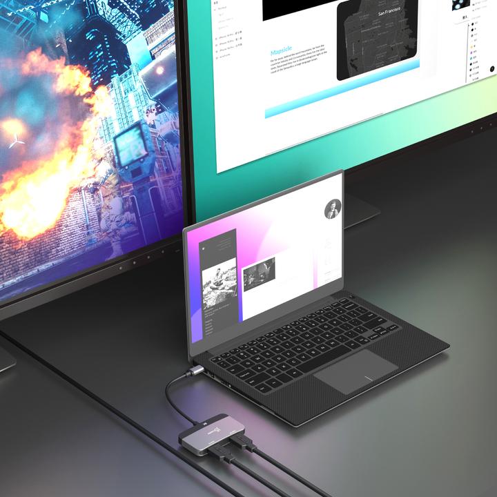 Image du produit j5Create JCA465-N Adaptateur d'écran 8K USB-C® vers double HDMI™ (USB-C, 20 cm)