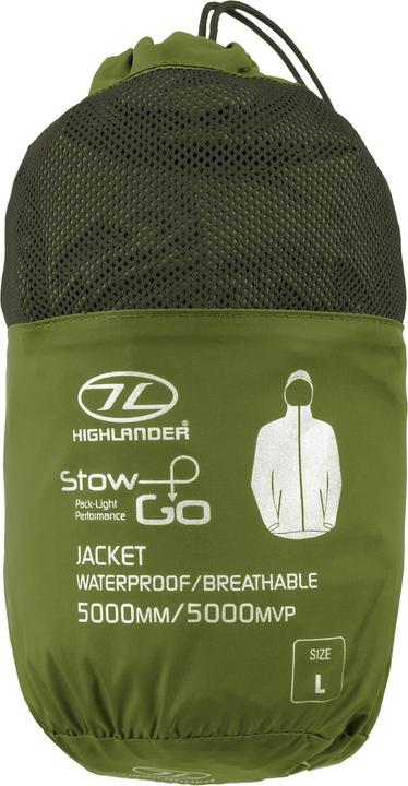 Actual product image Highlander Stow & Go Olive Packaway Jkt - S (S)
