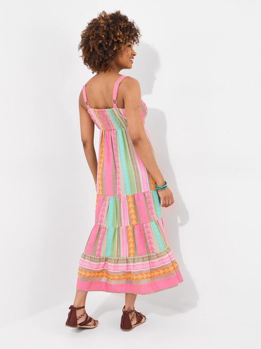 Produktbild Joe Browns Jacquard Striped Tiered Wrap Front Maxi Dress (14)
