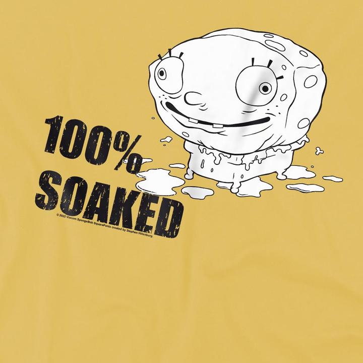 Actual product image Spongebob Squarepants Mens 100% Soaked T-Shirt (L)