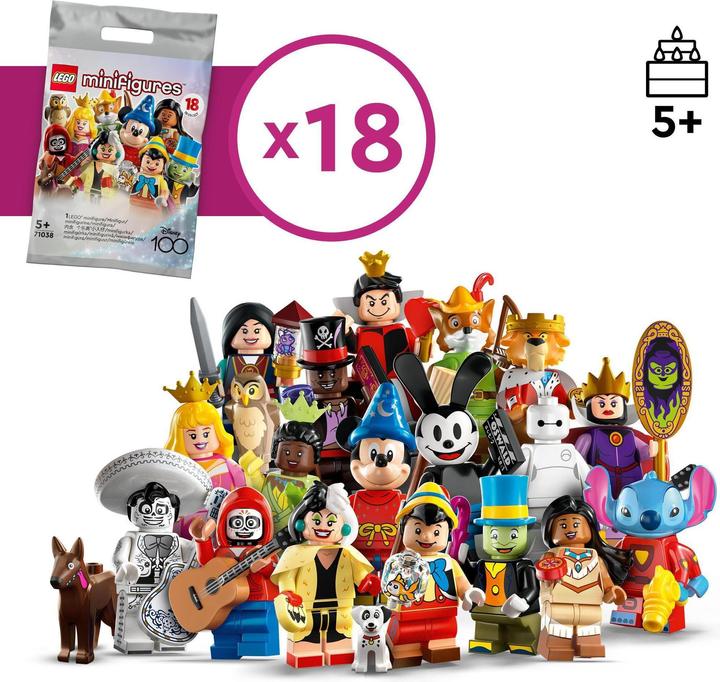 Immagine prodotto LEGO Minifigure Disney 100 (71038, LEGO Minifigures)