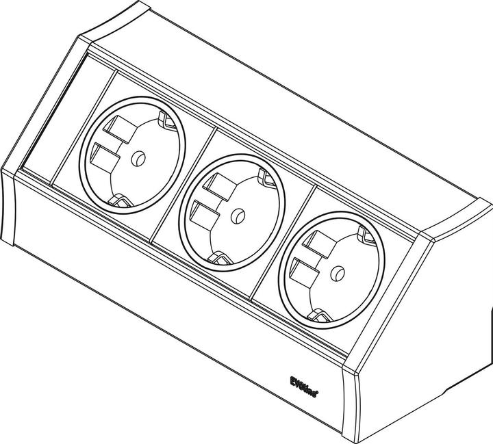 Produktbild Schulte ELEKTROTECHNIK EVOLINE® V-DOCK CUISINE (159360001300) (3 x, CEE 7/3, 2.50 m)