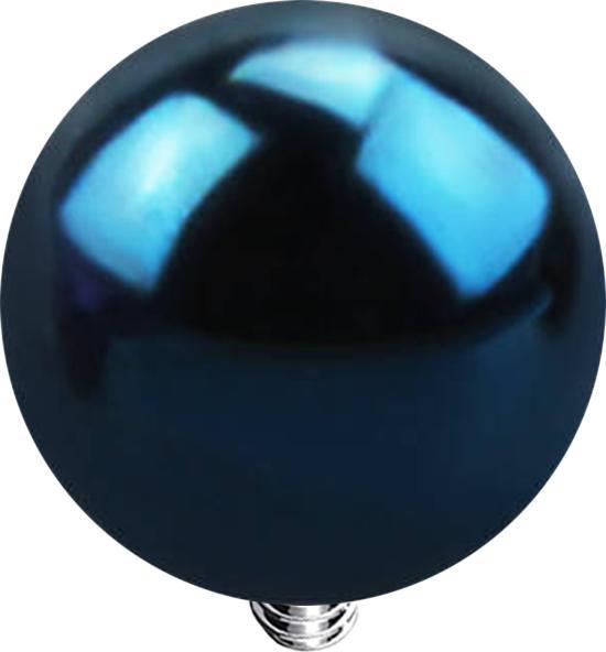 Actual product image Star Piercing Dermal anchor ball dark blue with titanium coating (without brass, Surgical steel 316L)