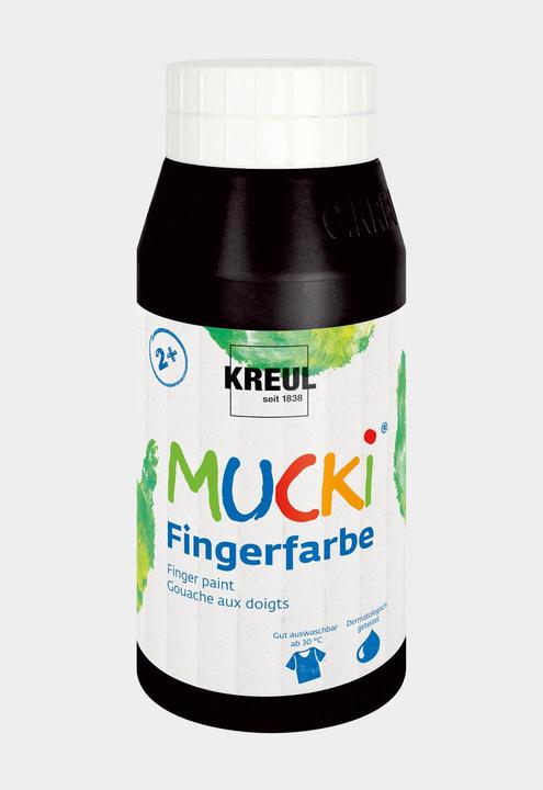 Productafbeelding Mucki Vingerverf (Zwart, 750 ml)