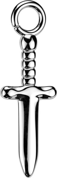 Actual product image Star Piercing Anhänger silber Dolch (Titanium G23, without brass)