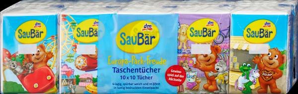Image du produit dm SauBär Mouchoirs Pocket 4 plis (10x10 pcs)
