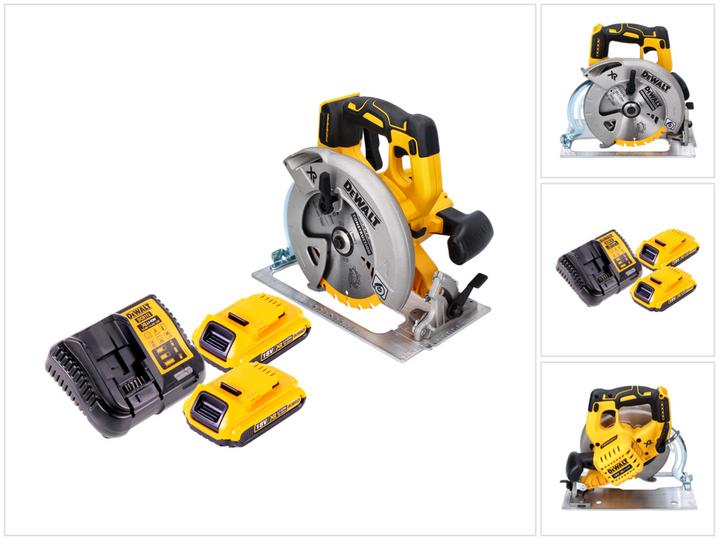 Actual product image DeWalt DCS 570 D2 Battery hand-held circular saw 18 V 184 mm Brushless + 2x battery 2.0 Ah + charger