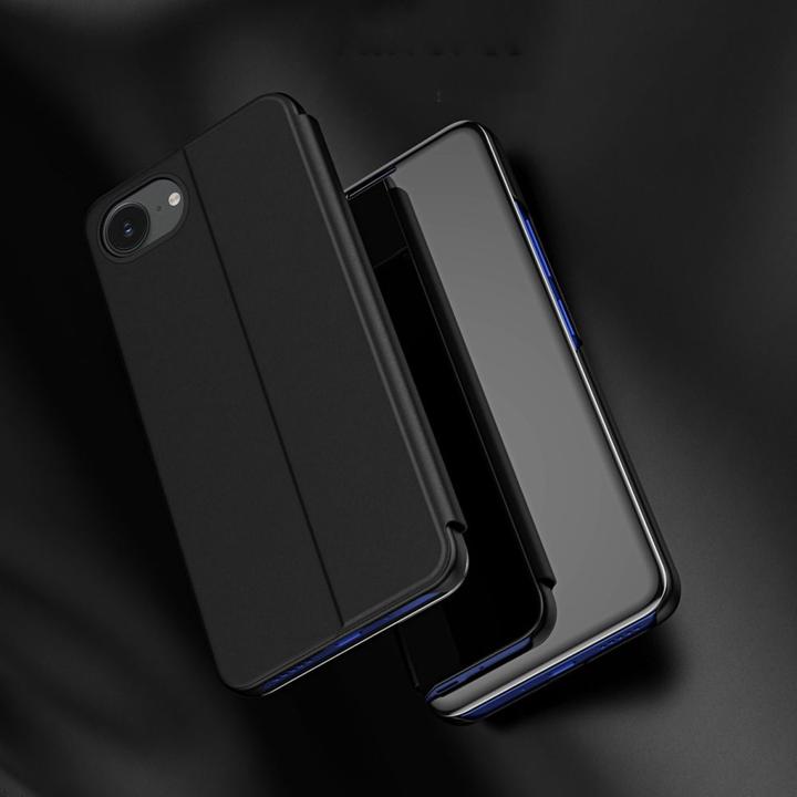 Actual product image Hurtel Back panel cover Clear View Case for iPhone 16e Flip Cover - Black (Apple iPhone 16e)