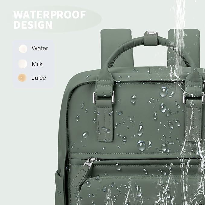 Produktbild Only-Bags.Store Solide Farbe Computer Laptop-Rucksack, einfache Preppy-Stil Schultasche, lässig Nylon Reise Sport