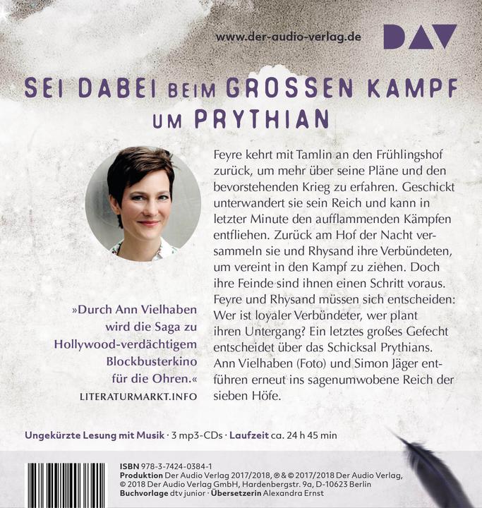 Image du produit Das Reich der sieben Höfe Teil 3: Sterne und Schwerter (Allemand, Alexandra Ernst, Sarah J. Meuse, Ann Vielhaben, Simon Hunter, 2018)