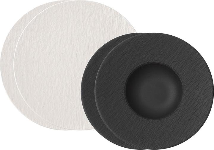 Italian Set White & Black Manufacture Rock blanc (4 Pezzo/i)