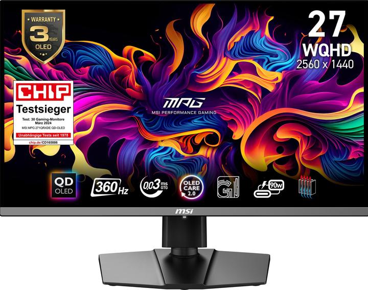 Actual product image MSI MPG 271QRXDE QD-OLED (2560 x 1440 pixels, 26.50")