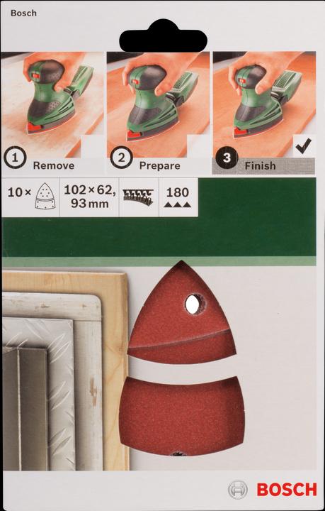 Produktbild Bosch Zubehör 10tlg. Schleifblatt-Set für Multischleifer K = 180 (180)