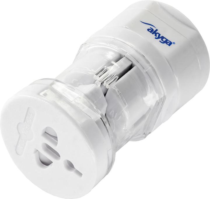 Produktbild Akyga AK-AD-61 Netzstecker-Adapter weltweit Weiss