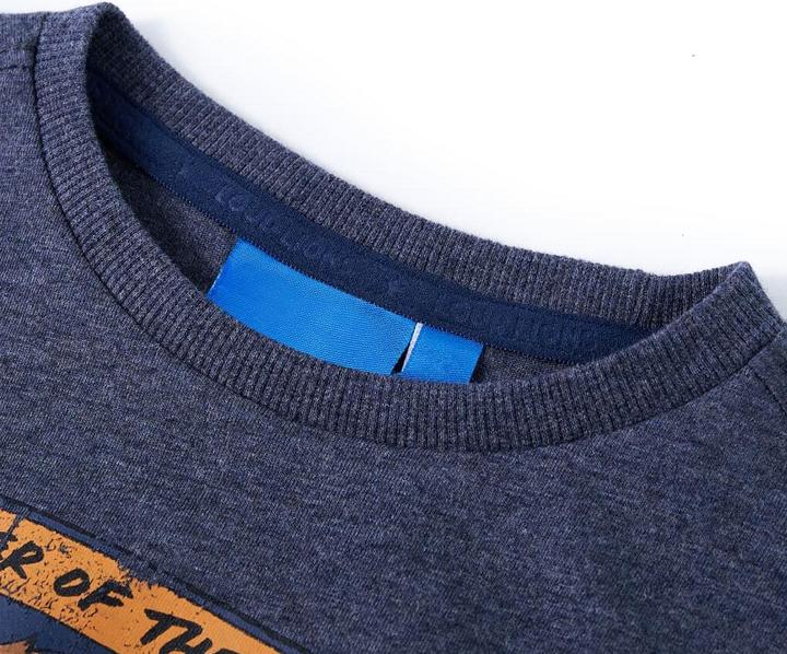 Image du produit VidaXL T-shirt manches longues enfant Bleu foncé Mélange 92,Composition : 100 (92)