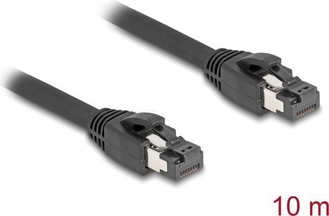Produktbild Delock RJ45 Netzwerkkabel Cat.8.1 S/FTP 10 m bis 40 Gbps schwarz (S/FTP, CAT8.1, 10 m)