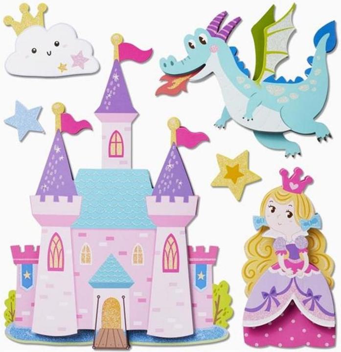 Image du produit Hobby Fun Autocollants 3D princesse 1 feuille