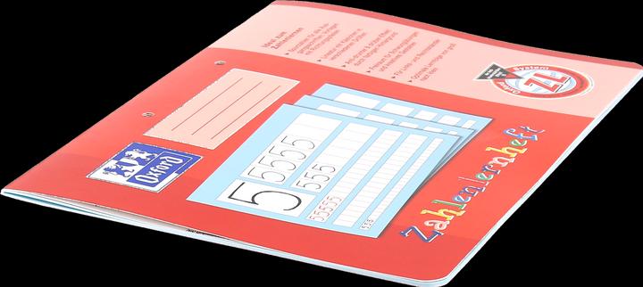 Actual product image Oxford Number learning notebook, A4 landscape (A4, Hardcover)