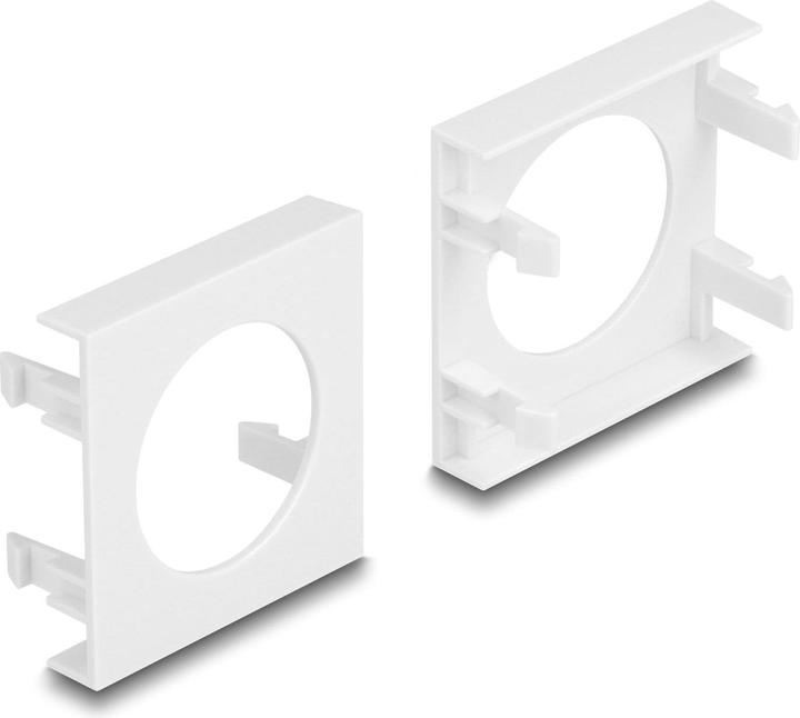 Actual product image Delock Easy 45 module cover hole cut-out Ø 30.2 mm, 45 x 45 mm 5 pieces white (Wall mount)