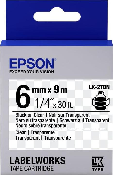 Epson Etikettenkassette Lk-2tbn (0.60 cm, Schwarz)