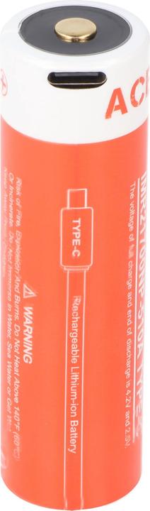 Produktbild AceBeam 21700 Li-ion Akku mit starken 5100mAh USB-C max. Entladestrom 20A, 77,8 x 21,37mm (1 Stk., 21700, 5100 mAh)