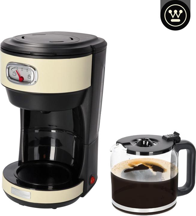 Image du produit Westinghouse Cafetière Retro 10 tasses 1,25l Verseuse en verre