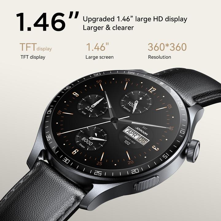 Actual product image Joyroom Classic Series JR-FC2 Pro Smart Watch (Answer/Make Call)-Space Grey (227 mm)