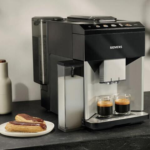 Produktbild Siemens Kaffeevollautomat, EQ500 integral, Daylight silver, Klavierlack schwarz, TQ513D01 (CH-Stecker)