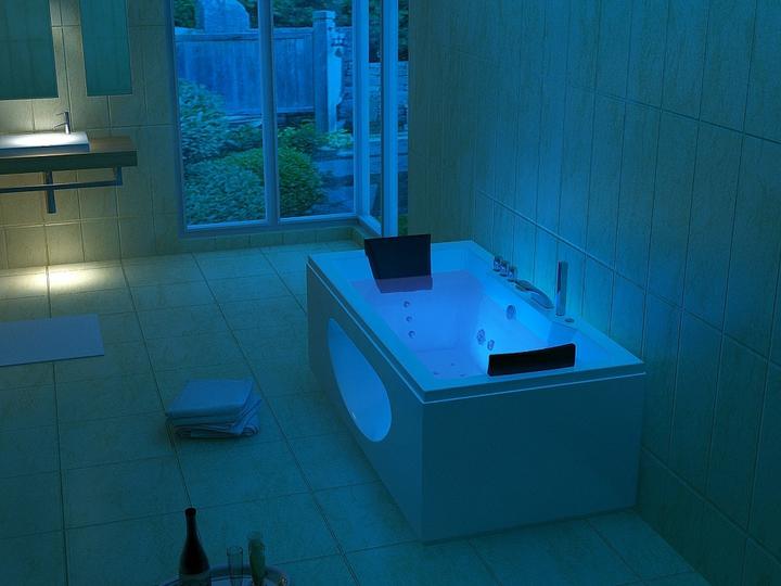 Image du produit PureHaven Spa 180x90 cm Chauffage Programme de nettoyage & Luminothérapie Cascade compatible Bluetooth