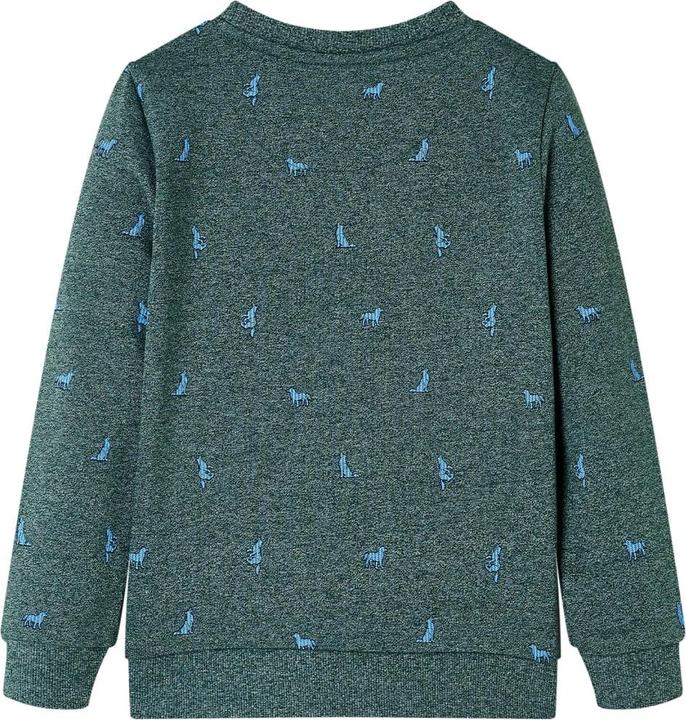 Produktbild VidaXL Kinder-Sweatshirt Dunkelgrün Melange 92,Material: 50 (92)