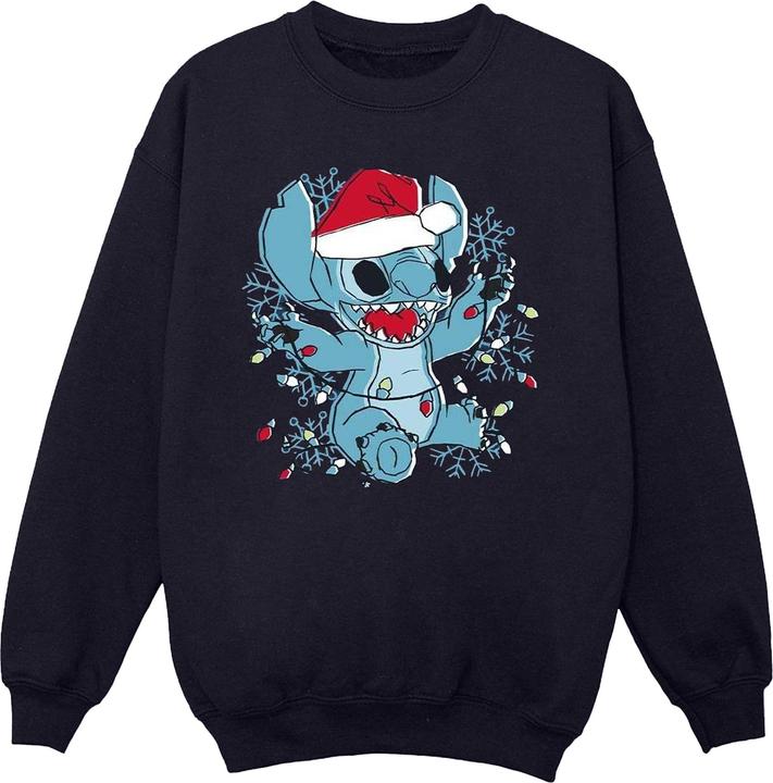 Immagine prodotto Disney Lilo And Stitch Christmas Lights Sketch Felpa Donna (L)