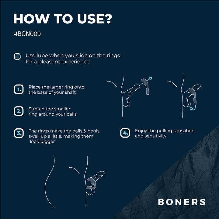 Actual product image Boners Cock Ring & Ball Stretcher (2.20 cm)