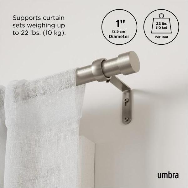 Actual product image Umbra Cappa curtain rail 92-168 cm, silver