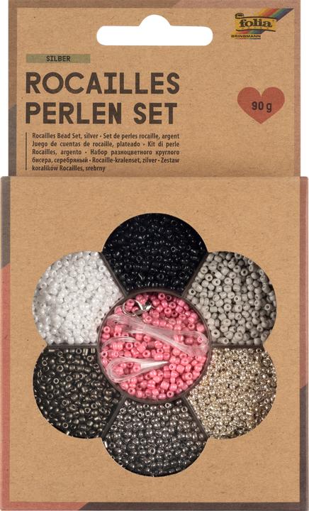 Image du produit Folia Set de perles de rocaille ARGENT