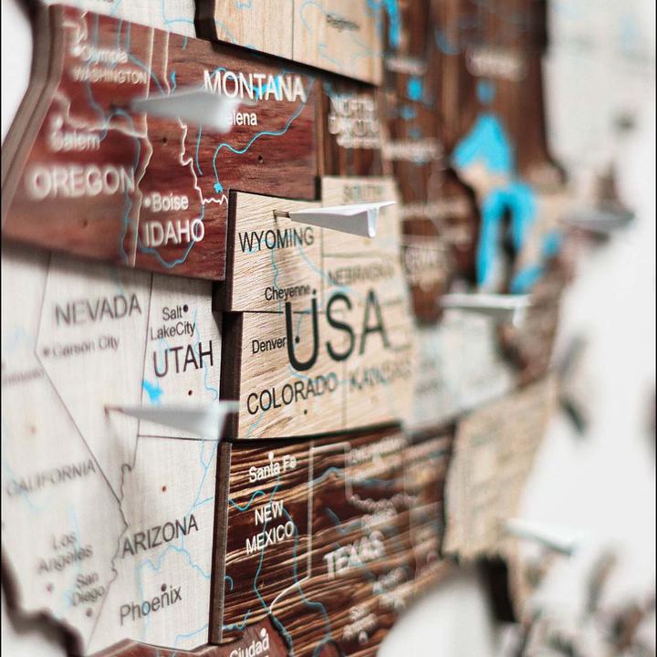 Immagine prodotto Enjoy The Wood Mappa del mondo in 3D (120 x 200 cm)