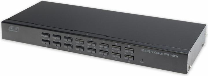 Immagine prodotto Digitus Switch KVM combinato a 16 vie 1 utente 16 PC Slot per modulo IP
