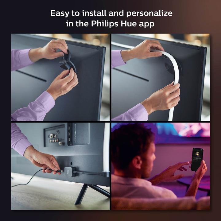 Actual product image Philips Hue Play Gradient Lightstrip 75" (RGBW, 304 cm, Indoor)