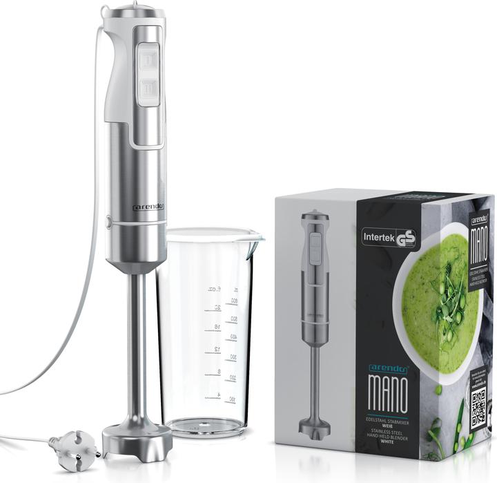 Produktbild Arendo Stabmixer 1000W Weiss, Edelstahl